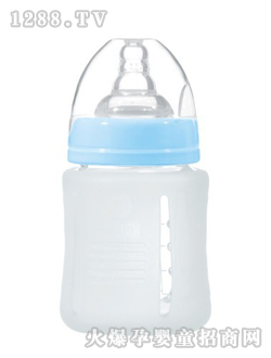 愛(ài)心柔軟防燙玻璃奶瓶