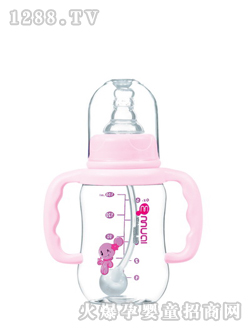 安心有柄自動母乳實感小圓弧奶瓶