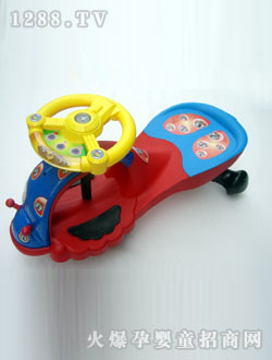 小寶小貝黃色手把扭扭車