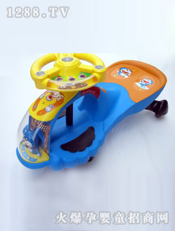 小寶小貝藍(lán)黃色扭扭車