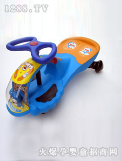 小寶小貝藍(lán)色8字手把扭扭車