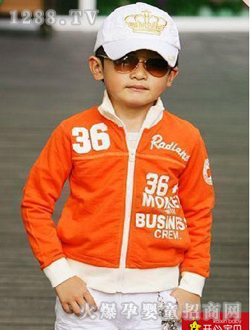 開(kāi)心寶貝橙色運(yùn)動(dòng)裝