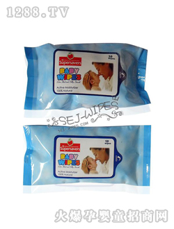 舒爾潔嬰兒濕巾天藍色包裝