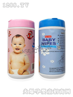 舒爾潔嬰兒濕巾粉色瓶裝