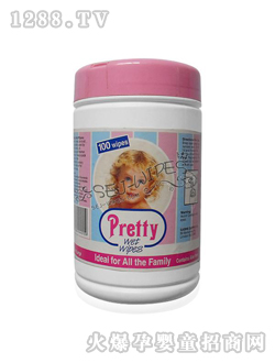 舒爾潔嬰兒濕巾粉色包裝