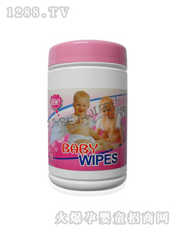 舒爾潔嬰兒濕巾粉色包裝