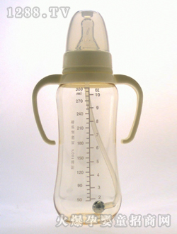 帶柄自動PES奶瓶300mL刻度