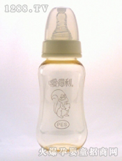 實感PES奶瓶180mL松鼠