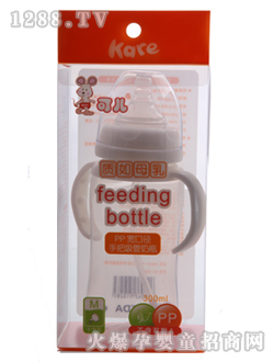可兒300mlPP手把吸管奶瓶
