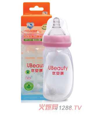 優(yōu)貝琪防大肚寬口PP奶瓶