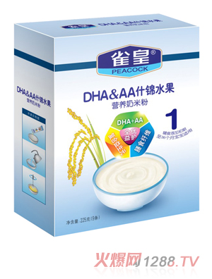 雀皇225g什錦水果營(yíng)養(yǎng)奶米粉(1段)