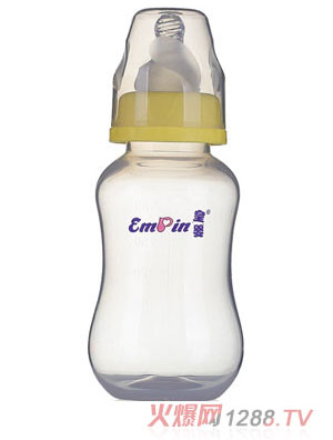 皇嬰標口PP圓弧自動大奶瓶240ml黃色