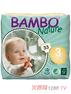 BAMBO Natureyinge紙尿褲S碼33片