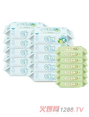 順順兒嬰兒濕巾藍(lán)綠組合