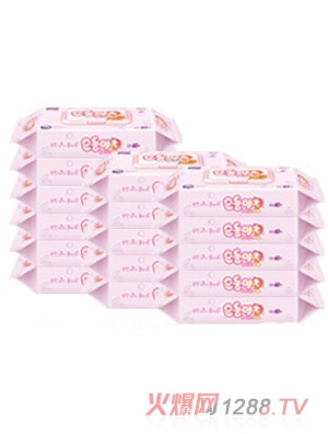順順兒嬰兒濕巾基本便攜裝帶蓋40片X16包