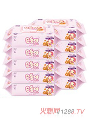 順順兒嬰兒濕巾基本蓋裝80片X10包