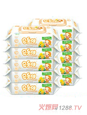 順順兒嬰兒濕巾高級(jí)特惠系列蓋裝76片X10包