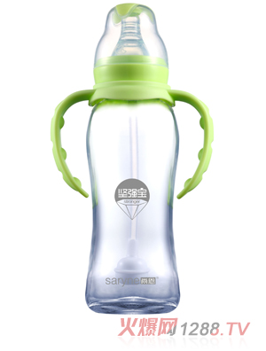 尚恩SN-TGF169堅(jiān)強(qiáng)寶8安240ml寬口橢圓型帶手柄自動(dòng)吸全抗體奶瓶