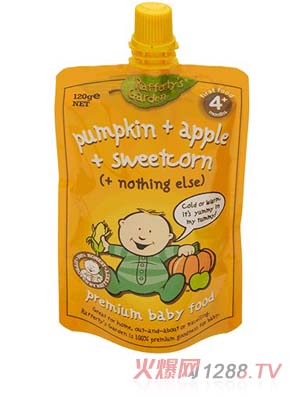 葉子嬰兒果泥（南瓜、蘋果、甜玉米）