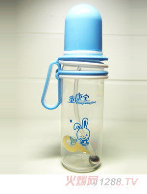 童康寶pp活動(dòng)柄直身自動(dòng)大奶瓶250ml