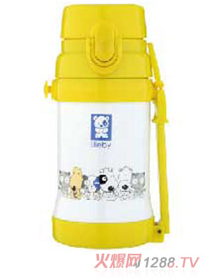 無雙寶貝保溫軟管壺500ML黃色