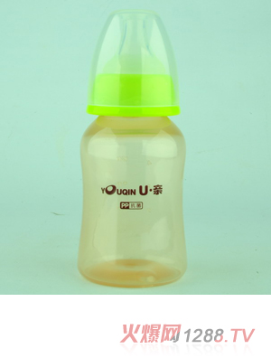 U親A334標(biāo)口PP抗菌奶瓶140ml