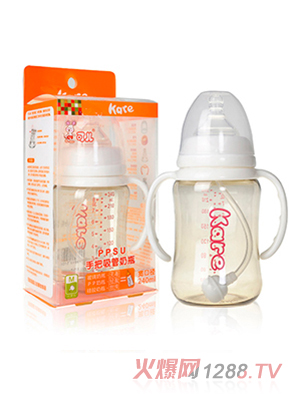 可兒KR-1067寬口手把自動(dòng)PPSU奶瓶 240ml