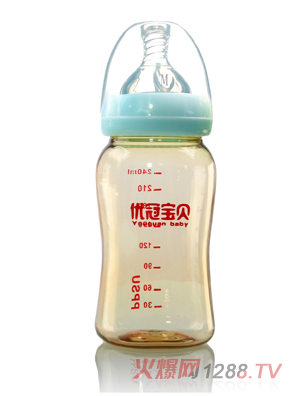 優(yōu)冠寶貝PPSU奶瓶240ml藍色