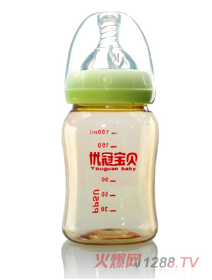 優(yōu)冠寶貝PPSU奶瓶180ml綠色