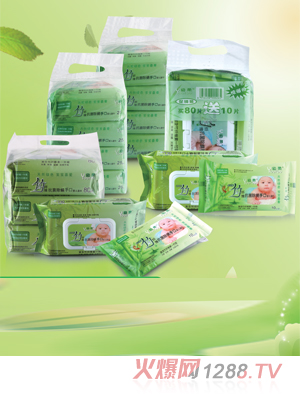 幼柔100%竹纖維抗菌除螨手口嬰兒濕巾