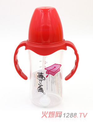 博士小帽P(pán)P有柄自然親子寬口自動(dòng)奶瓶240ml紅色