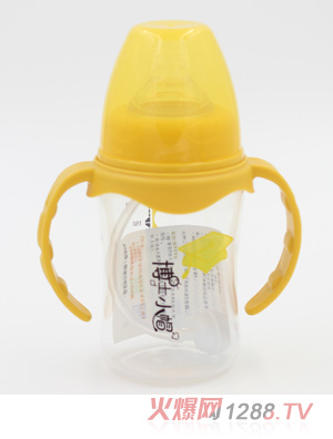 博士小帽P(pán)P有柄自然親子寬口自動(dòng)奶瓶180ml黃色
