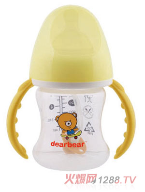 親親貝貝PP功學(xué)寬口自動(dòng)奶瓶140ml+握把