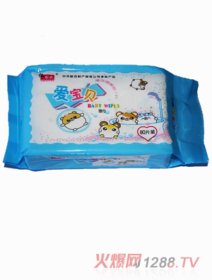 億露飛嬰兒濕巾愛寶貝80片裝