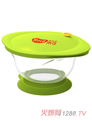 抱抱我寶寶帶蓋雙耳吸盤(pán)碗