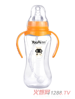 幼愛(ài)PP標(biāo)口帶柄自動(dòng)吸經(jīng)典奶瓶240ml
