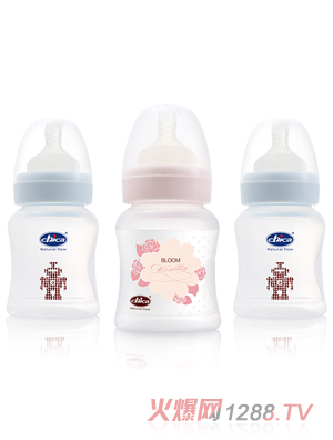 積高寬口徑真乳實感PP奶瓶180ml無手柄