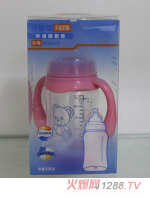 富嬰坊防爆玻璃奶瓶高級(jí)雙層防護(hù)