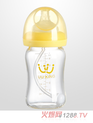 UU·KING玻璃寬口徑奶瓶220ml