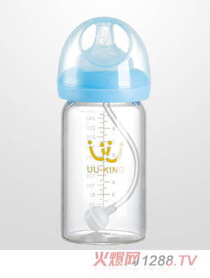 UU·KING玻璃寬口徑奶瓶260ml