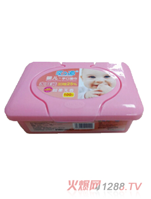 愛之道嬰兒手口濕巾100抽盒裝