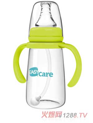 伊斯卡爾160mlPP自動標準口徑奶瓶（黃）