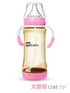 伊斯卡爾330mlPPSU防脹氣自動(dòng)奶瓶（紅）