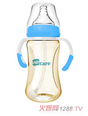 伊斯卡爾240mlPPSU自動(dòng)寬口徑奶瓶（藍(lán)）