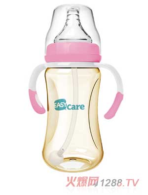 伊斯卡爾240mlPPSU自動(dòng)寬口徑奶瓶（紅）