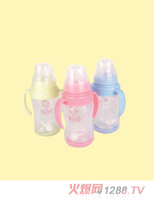 旺寶寶防爆寬口徑玻璃雙層感溫自動(dòng)奶瓶（240ML）