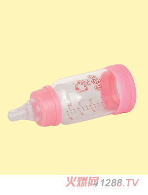 旺寶寶標(biāo)口徑直身玻璃奶瓶