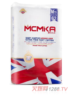 麥卡米卡超薄棉柔紙尿褲中碼M62