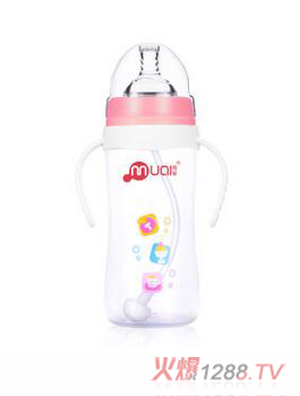 母愛寬口徑PP自動奶瓶240ml紅
