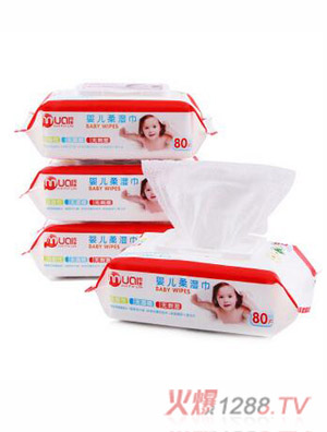 母愛(ài)帶蓋嬰幼兒80片裝柔濕巾嬰幼兒專用品質(zhì)珍珠螺紋